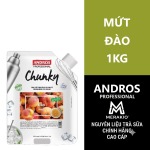 ANDROS PROFESSIONAL MỨT CHUNKY ĐÀO TÚI 1KG/ PEACH CHUNKY